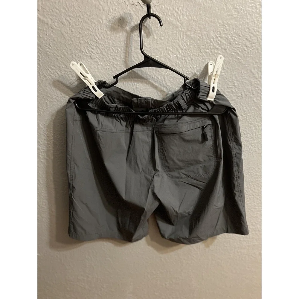 Pudolla Shorts Mens Gray Size XL  Stretch Zipped Pockets‎